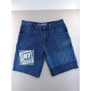 Vtg DNM Attitude Jean Shorts Mens 38 Carpenter Jorts Baggy Skater Y2K Grunge